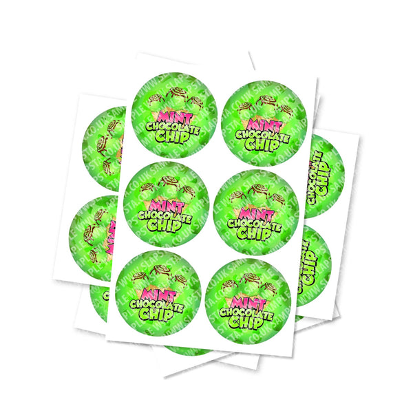 Mint Chocolate Chip Circular Stickers - SLAPSTA
