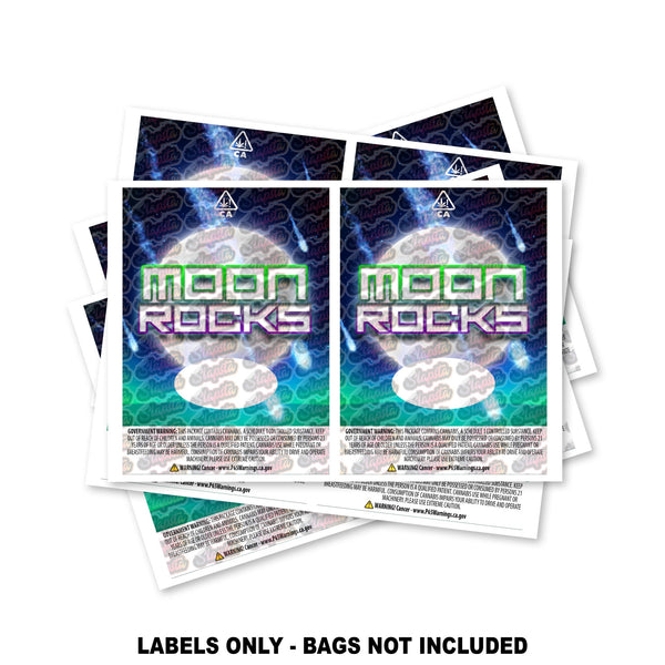 Moon Rocks Mylar Bag Labels ONLY - SLAPSTA