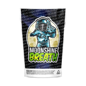 Moonshine Breath Mylar Pouches Pre-Labeled