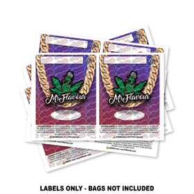 Étiquettes pour sacs Mylar Mr Flavour UNIQUEMENT