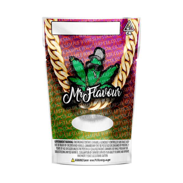 Mr Flavour Red Mylar Pouches Pre-Labeled - SLAPSTA