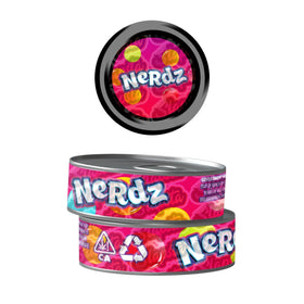 Nerdz Pre-Labeled 3.5g Self-Seal Tins