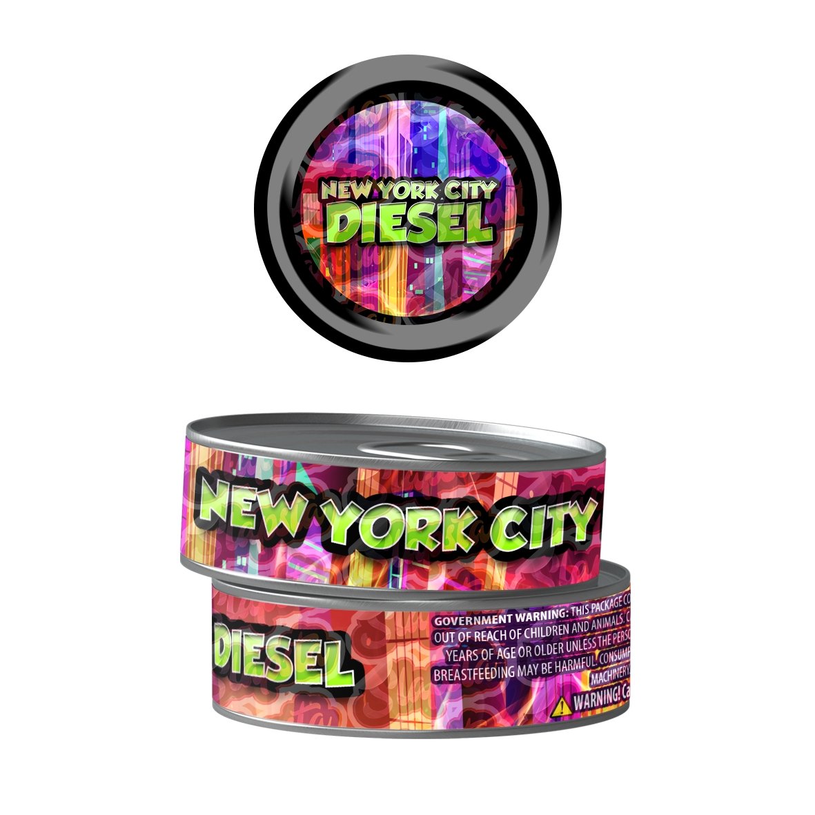 SLAPSTA - New York City Diesel Pre-Labeled 3.5g Self-Seal Tins