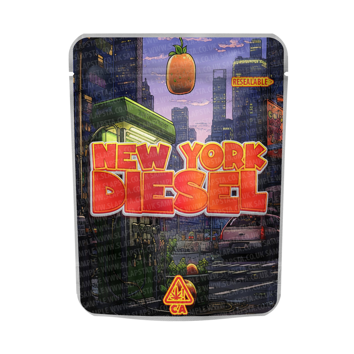 SLAPSTA - New York Diesel Mylar Pouches Pre-Labeled