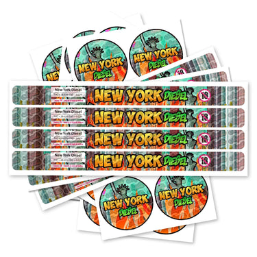 New York Diesel Pre - Labeled 3.5g Self - Seal Tins - 60pcs