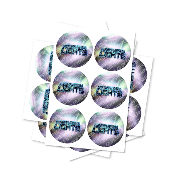 Northern Lights Circular Stickers - SLAPSTA