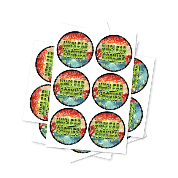 Nuclear Cookies Circular Stickers - SLAPSTA