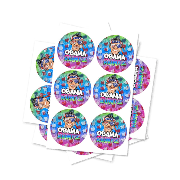 Obama Runtz Circular Stickers - SLAPSTA