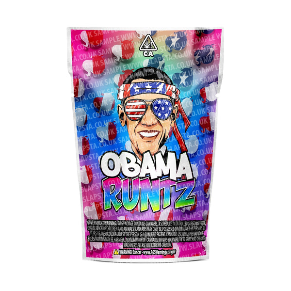 Obama Runtz Mylar Pouches Pre-Labeled - SLAPSTA