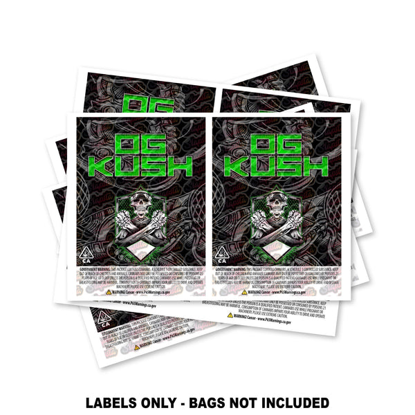 OG Kush Mylar Bag Labels ONLY - SLAPSTA