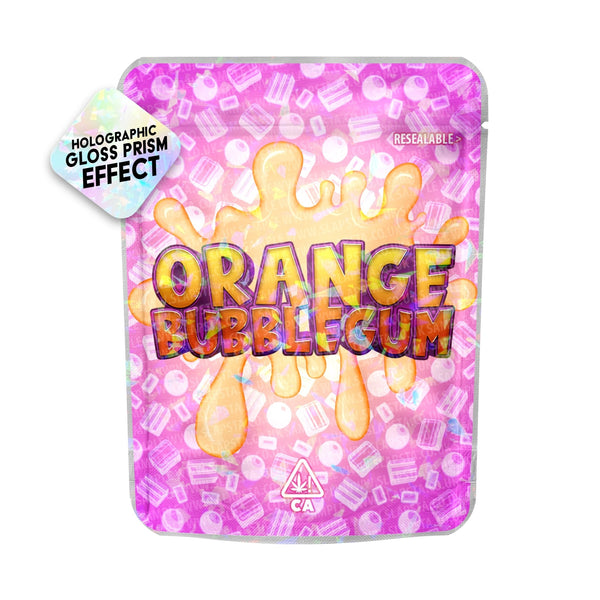 Orange Bubblegum SFX Mylar Pouches Pre-Labeled - SLAPSTA