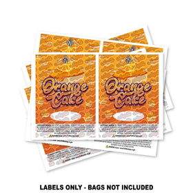 Étiquettes pour sacs Mylar pour gâteaux à l'orange UNIQUEMENT