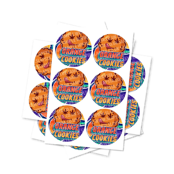 Orange Cookies Circular Stickers - SLAPSTA