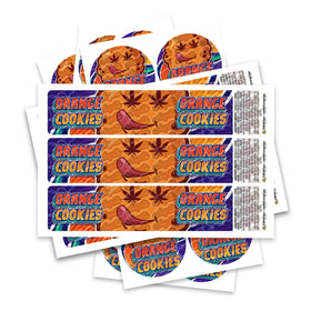 Orange Cookies Glass Jar / Tamper Pot Labels