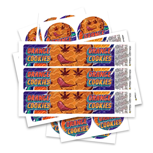 Orange Cookies Glass Jar / Tamper Pot Labels - SLAPSTA