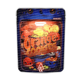 Orange Cookies Mylar Pouches Pre-Labeled
