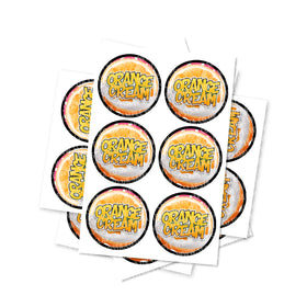 Orange Cream Circular Stickers