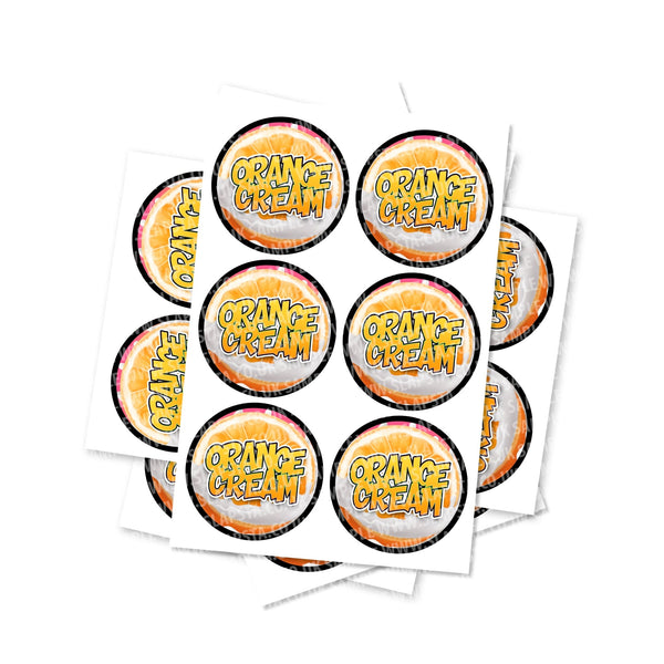 Orange Cream Circular Stickers - SLAPSTA