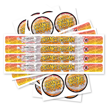 Orange Cream Pre - Labeled 3.5g Self - Seal Tins - 60pcs
