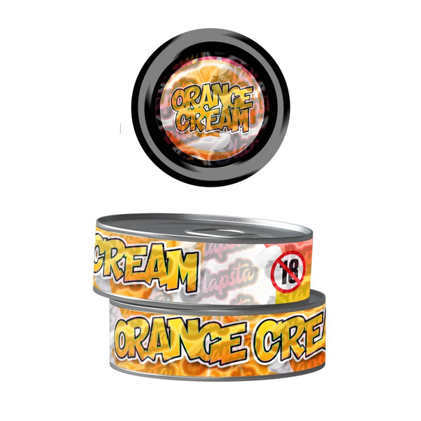 Orange Cream Pre-Labeled 3.5g Self-Seal Tins - SLAPSTA