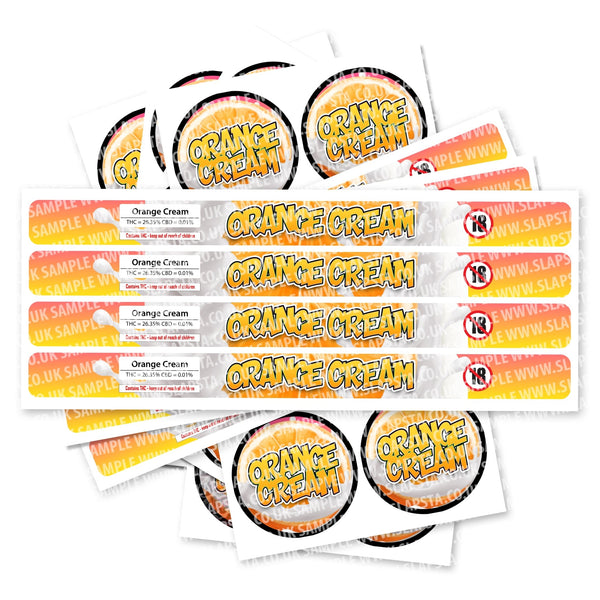 Orange Cream Pressitin Strain Labels - SLAPSTA