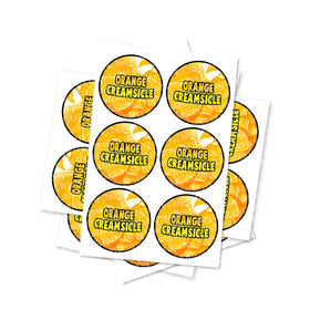 Orange Creamsicle Circular Stickers