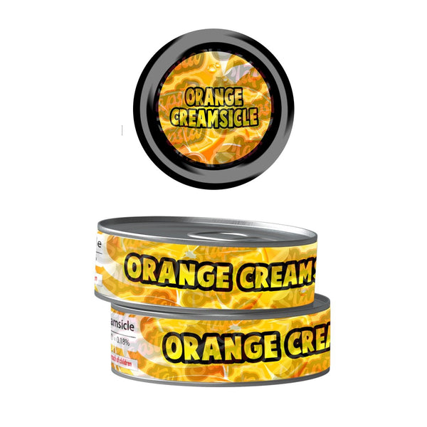 Orange Creamsicle Pre-Labeled 3.5g Self-Seal Tins - SLAPSTA