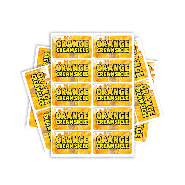 Orange Creamsicle Rectangle / Pre-Roll Labels - SLAPSTA