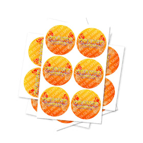 Orange Sherbet Circular Stickers