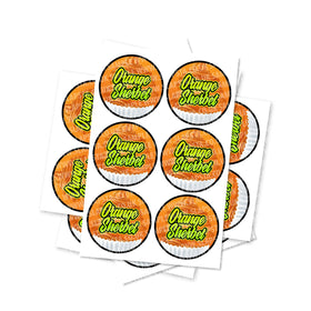 Orange Sherbet Circular Stickers