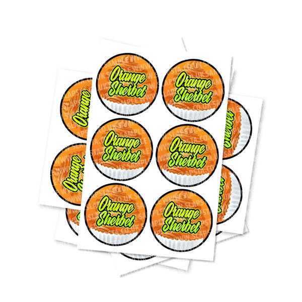 Orange Sherbet Circular Stickers - SLAPSTA