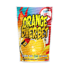 Sachets Mylar pré-étiquetés pour sorbet à l'orange