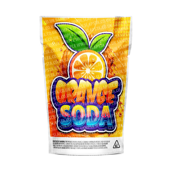 Orange Soda Mylar Pouches Pre-Labeled - SLAPSTA