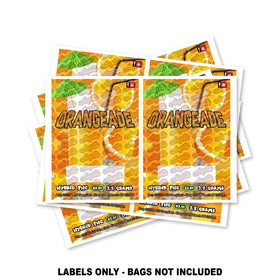 Étiquettes pour sacs en Mylar pour orangeade UNIQUEMENT