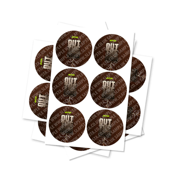 Out The Mud Circular Stickers - SLAPSTA