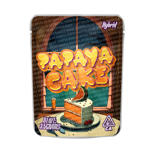 Papaya Cake Mylar Pouches Pre-Labeled - SLAPSTA