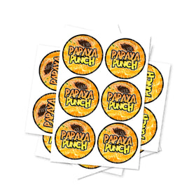 Papaya Punch Circular Stickers