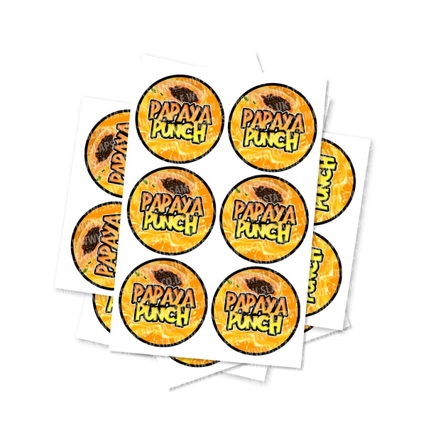 Papaya Punch Circular Stickers - SLAPSTA