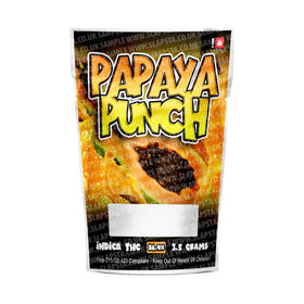 Sachets Mylar Papaya Punch pré-étiquetés