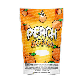 Peach Cobbler Mylar Pouches Pre-Labeled