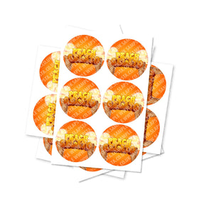 Peach Gelato Circular Stickers