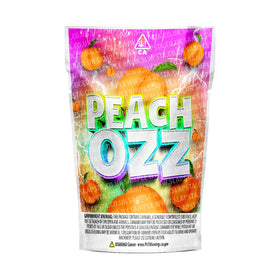 Peach Ozz Mylar Pouches Pre-Labeled