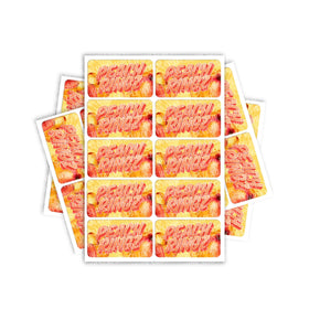 Étiquettes rectangulaires / pré-enroulées Peach Ringz