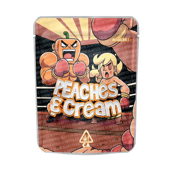 Peaches And Cream Mylar Pouches Pre-Labeled - SLAPSTA