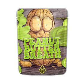 Peanut Butter Breath Mylar Pouches Pre-Labeled