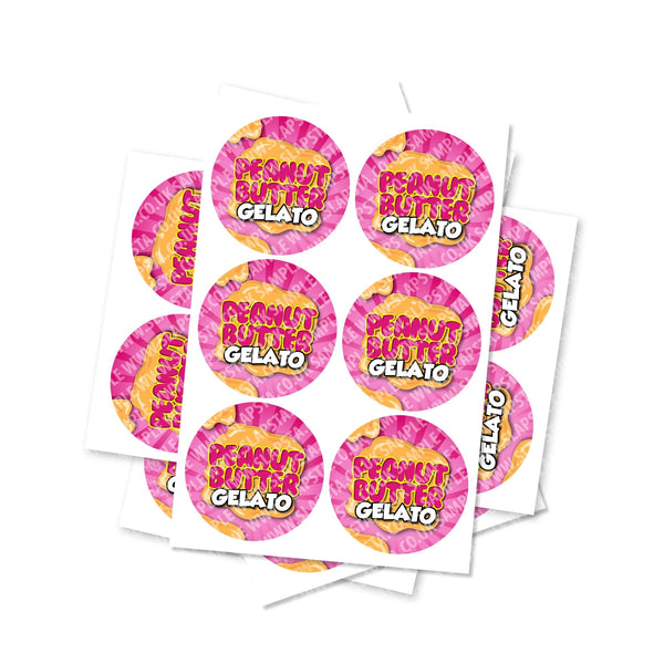 Peanut Butter Gelato Circular Stickers - SLAPSTA
