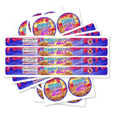 Peanut Butter & Jelly Pre - Labeled 3.5g Self - Seal Tins - 60pcs