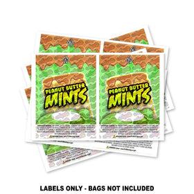 Étiquettes pour sacs Mylar Peanut Butter Mints UNIQUEMENT