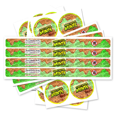 Peanut Butter Mints Pre - Labeled 3.5g Self - Seal Tins - 60pcs