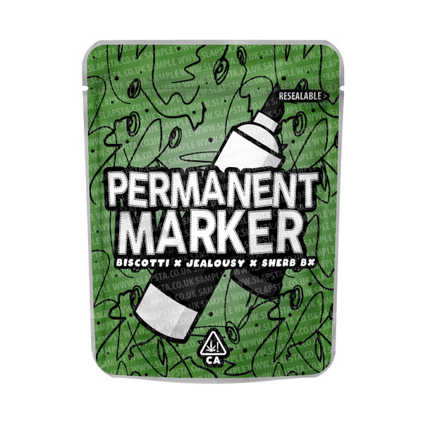 Permanent Marker Mylar Pouches Pre-Labeled - SLAPSTA